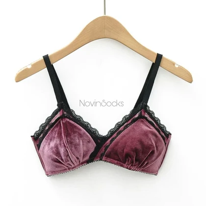 ست شورت و سوتین مخمل سایز 70