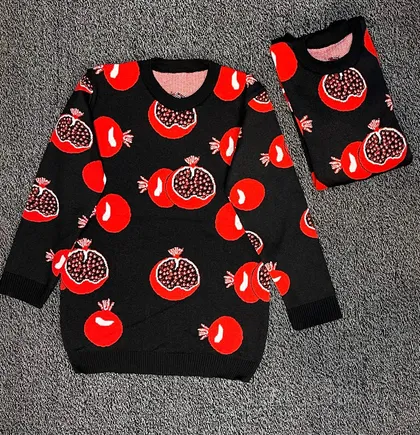 بلوز بافت یلدایی انار کد 90827