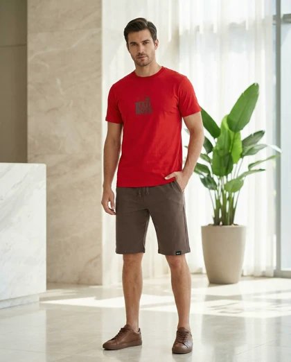 ست تیشرت و شلوارک مردانه -کد:4031