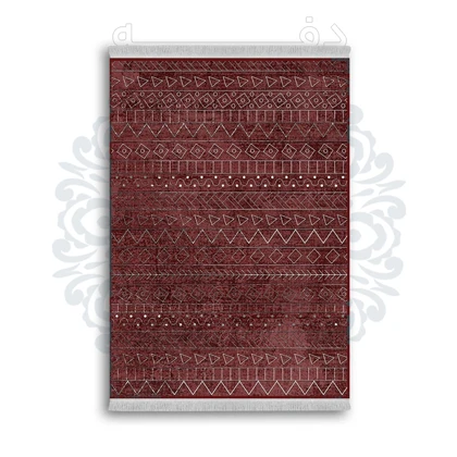 *جدید* فرشینه از جنس پارچه شانل مخمل ترک طرح فانتزی برند دفه کد 821