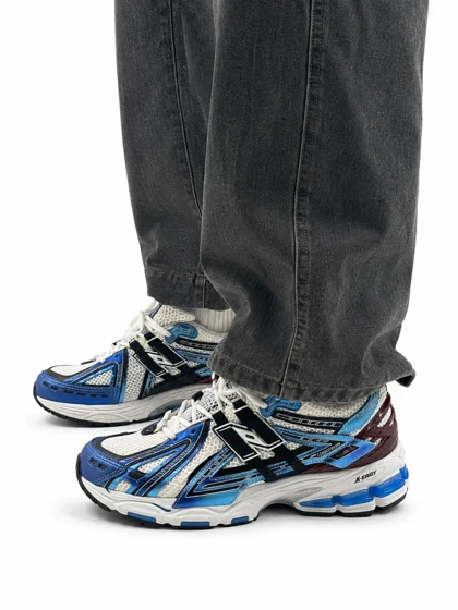 کتانی مردانه و بزرگپا نیوبالانس آبی هفت رنگ New BALANCE 1906