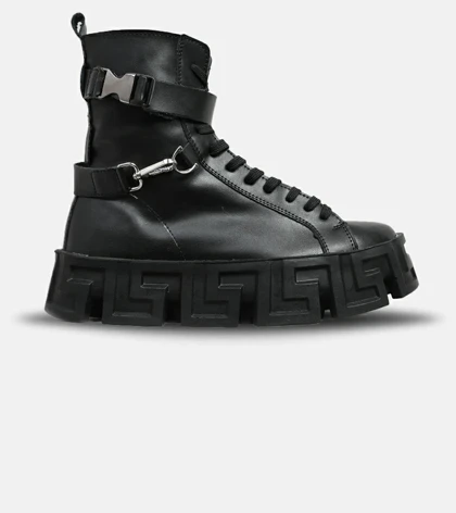 بوت مردانه مشکی VERSACE
