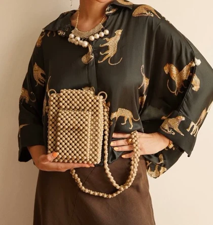 کیف مهره ای جیب‌دار