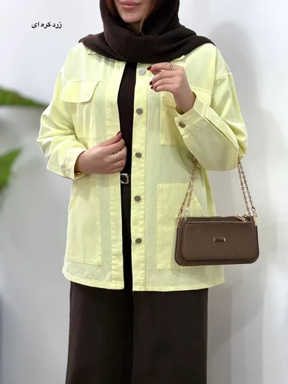 مانتو کتان کاغذی آیسو شارلوت