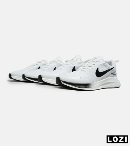 کفش کتانی مردانه و زنانه سفید مشکی Nike air zoom max مدل 5620