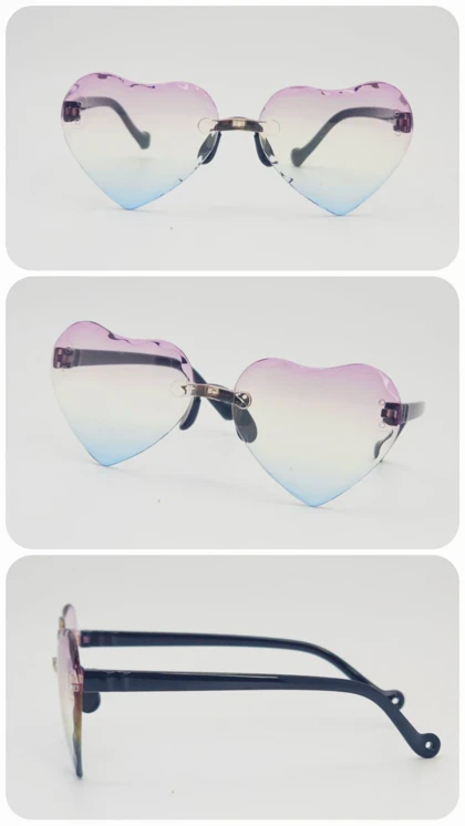 عینک آفتابی بچگانه طرح قلب با شیشه‌های ضد اشعه UV