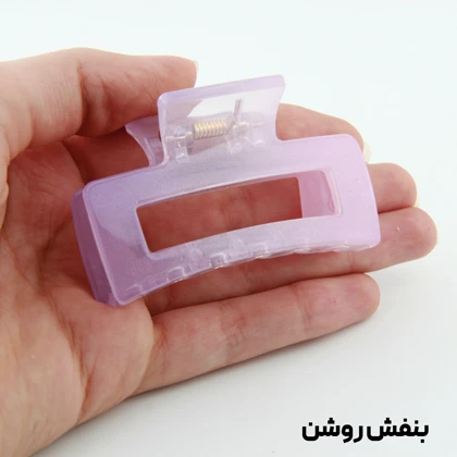 کلیپس دخترانه مدل مستطیل ساده دو رنگ کوچک