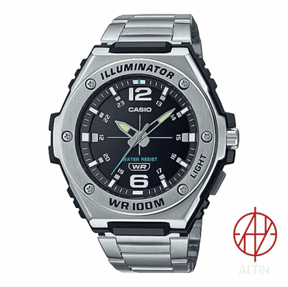 ساعت مچی مردانه کاسیو Casio مدل MWA-100HD-1AVDF اورجینال با نور پس‌زمینه و بدنه استیل