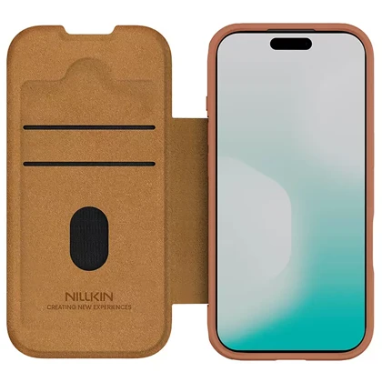 قاب چرمی کلاسوری آیفون 17 پرو نیلکین Nillkin Qin Pro Leather