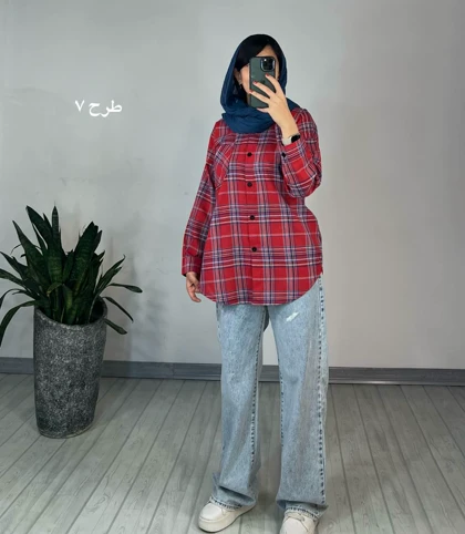 مانتو چهارخونه پنبه 2