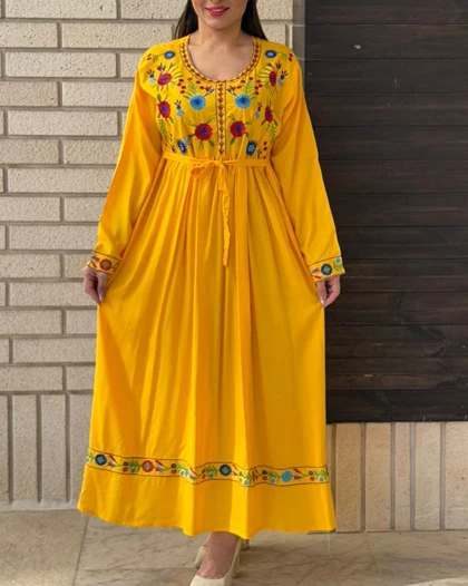 پیراهن ساحلی گلدوزی کاکتوس 6137