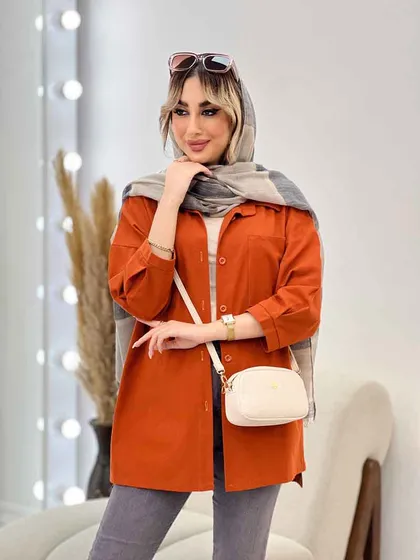 مانتو آستین پیله بغل سه دکمه