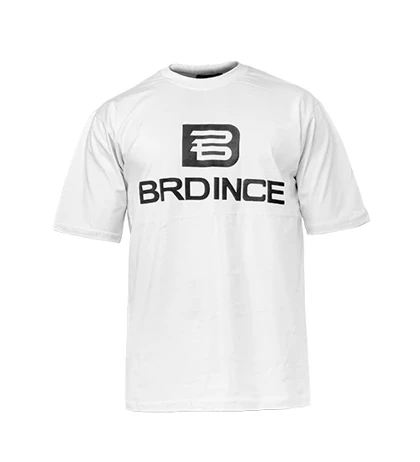 تیشرت Brdince یقه گرد مردانه سفید نخ پنبه طرح دار