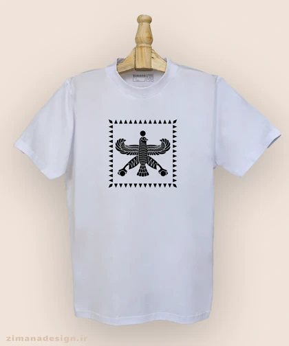 تیشرت مردانه و زنانه اصیل ایرانی طرح درفش شهباز هخامنشیان