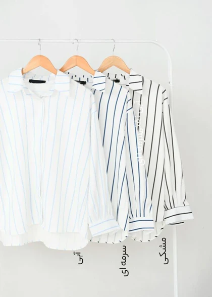 شومیز ساتن راه راه