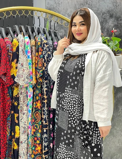 پیراهن نخی پلاس رزیتا کد : S227
