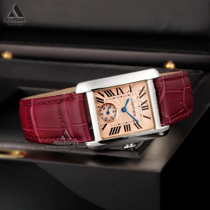 ساعت کارتیه بند چرمی Cartier Tank SrG1