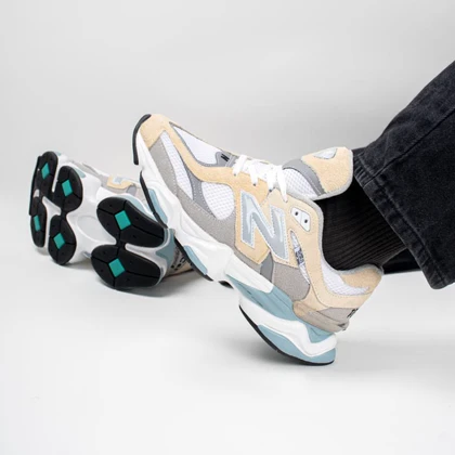 کتانی اسپرت مردانه مدل نیوبالانس 9060 NEW BALANCE رنگ طوسی کرم