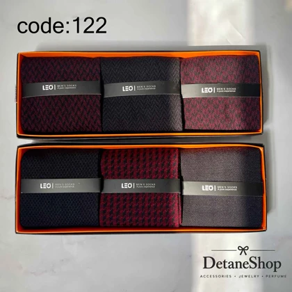 پک سه جفتی جوراب مردانه لئو کد 122