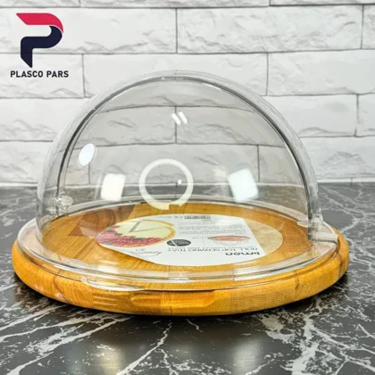 ظرف کیک کف چوبی لیمون