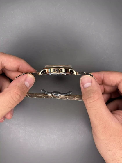 ساعت مچی پتک فیلیپ اوپن هارت بند رزگلد صفحه مشکی Patek Philippe Tourbillon