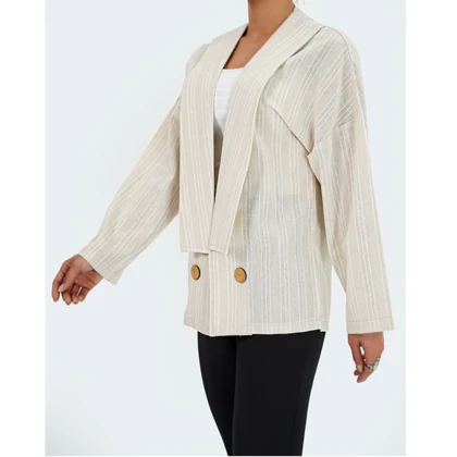 کت لینن ژاکارد زنانه