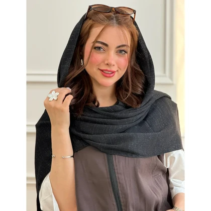 شال نخی پلیسه ساده لمه
