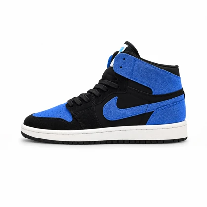 کفش و کتانی مردانه ساق‌دار مدل NIKE JORDAN 1 رنگ مشکی آبی کد 21861