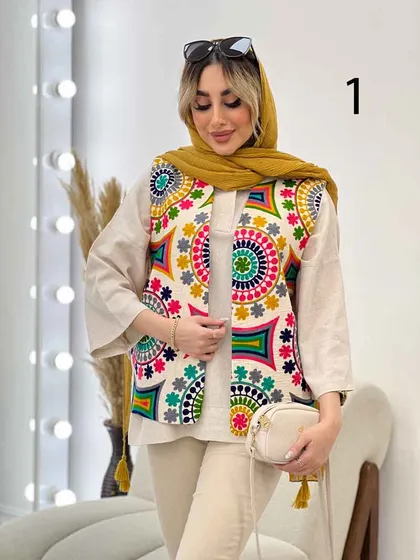 جلیقه طرح دار