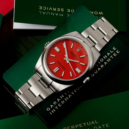 ساعت رولکس مردانه اویستر پرپچوال قرمز Rolex-4121-G