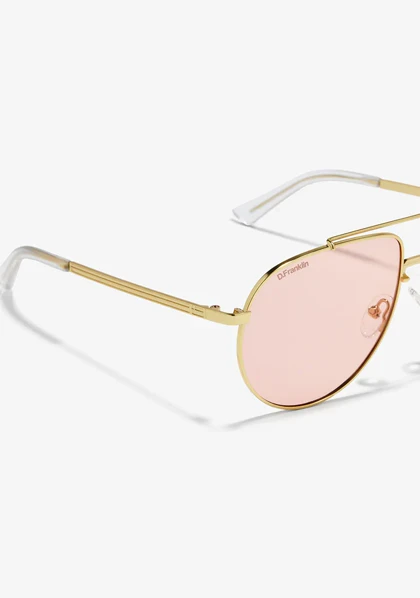 عینک آفتابی دی فرانکلین مدل D.franklin Aviator Legacy Gold / Photochromic Red