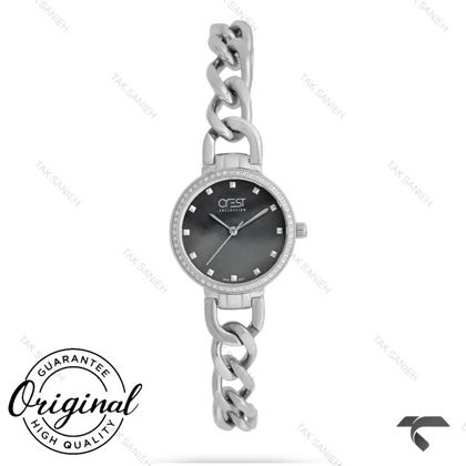 ساعت زنانه کرست مدل 9049-2 نقره ای صفحه دودی Crest-11257-L