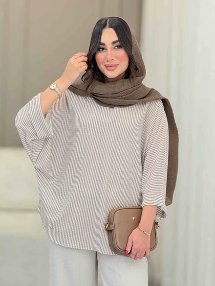 مانتو پانچ راه راه