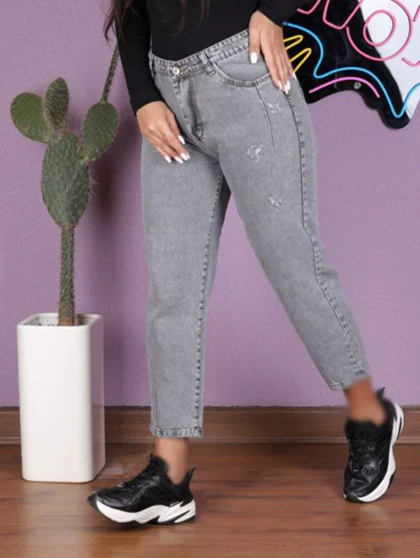 شلوار جین مام استایل راسته کد 10148