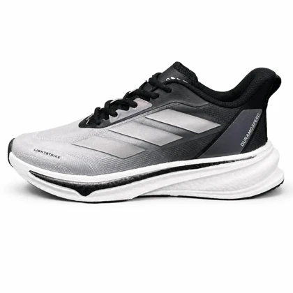 کفش کتانی مردانه مدل آدیداس ورزشی با زیره بست مشکی طوسی Adidas New