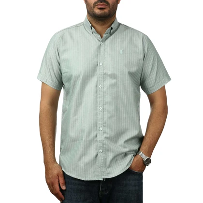 پیراهن آستین کوتاه راه راه مردانه برند مد مدل 141121014