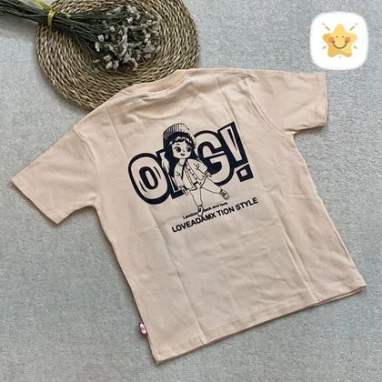 تیشرت شلوارک دخترانه کتان مدل OMGمناسب 1 تا 8 سال