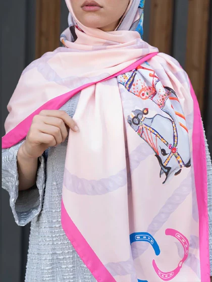 روسری نخ اسب و زین سنتی