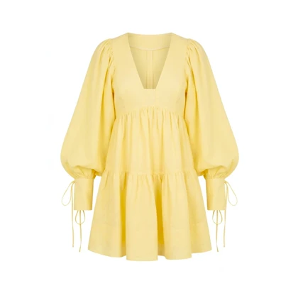پیراهن عروسکی لیمو زنانه بوهو boohoo انگلستان سایز 38