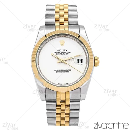 ساعت رولکس دیت جاست زنانه صفحه سفید مهندسی 106300