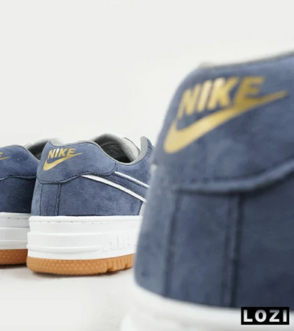 کفش کتانی مردانه و زنانه سفید آبی نایک NIKE AIR FORCE مدل 7767