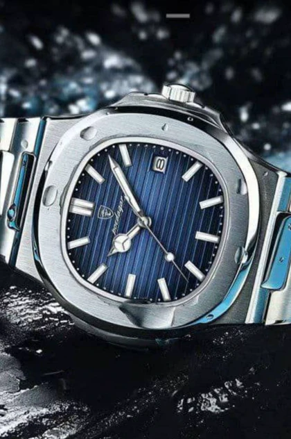 ساعت مردانه فلزی Poedagar مدل 6138 دوقفله مخفی تقویم دار استیل با کیفیت رنگ ثابت