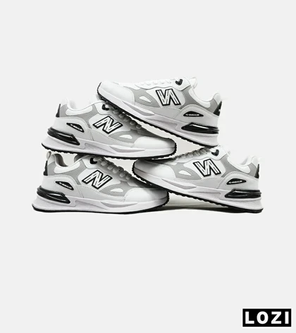 کفش کتانی مردانه سفید طوسی NEW BALANCE yg niubailun
