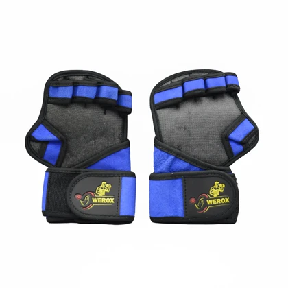 دستکش و محافظ کف دست بدنسازی ویراکس مدل AZS-404H1281 آبی بسته دو عددی