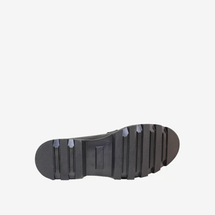 کفش تخت چرم زنانه مشکی مدل sh091 me-b