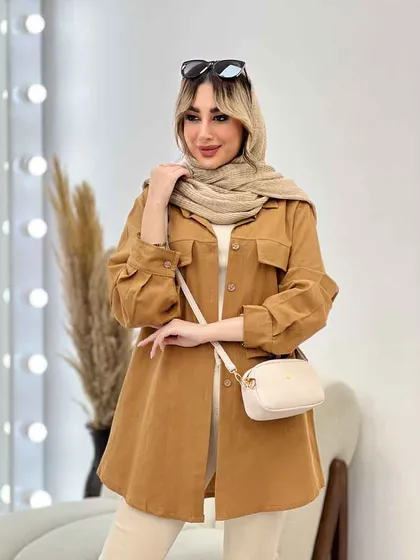 مانتو جیب نما بغل زیپ