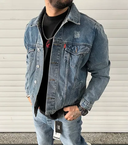 کت جین آبی تیره Levis