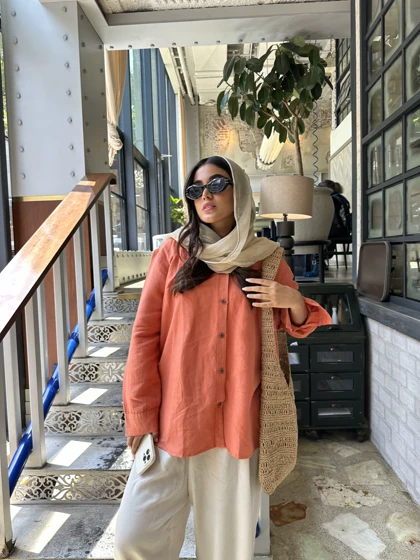 شومیز آجری h&m