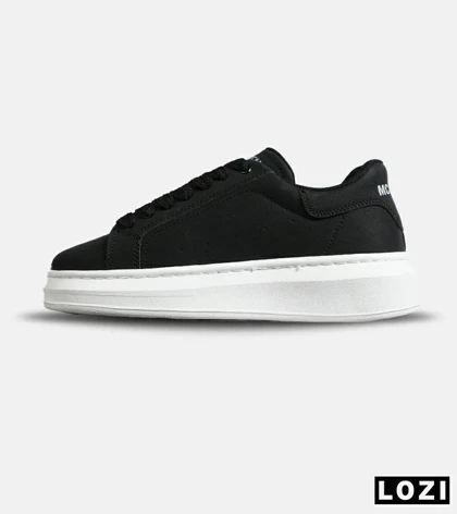 کفش کتانی مردانه مشکی سفید Alexander McQueen مدل 7740