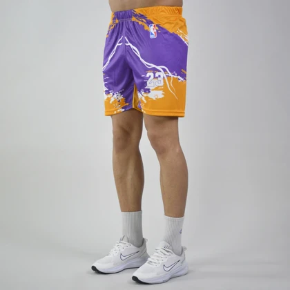 ست رکابی و شلوارک ورزشی مردانه لیکرز مدل PY-2B1931 زرد